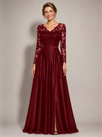 Satin Mother of the Bride Dress with Appliques
