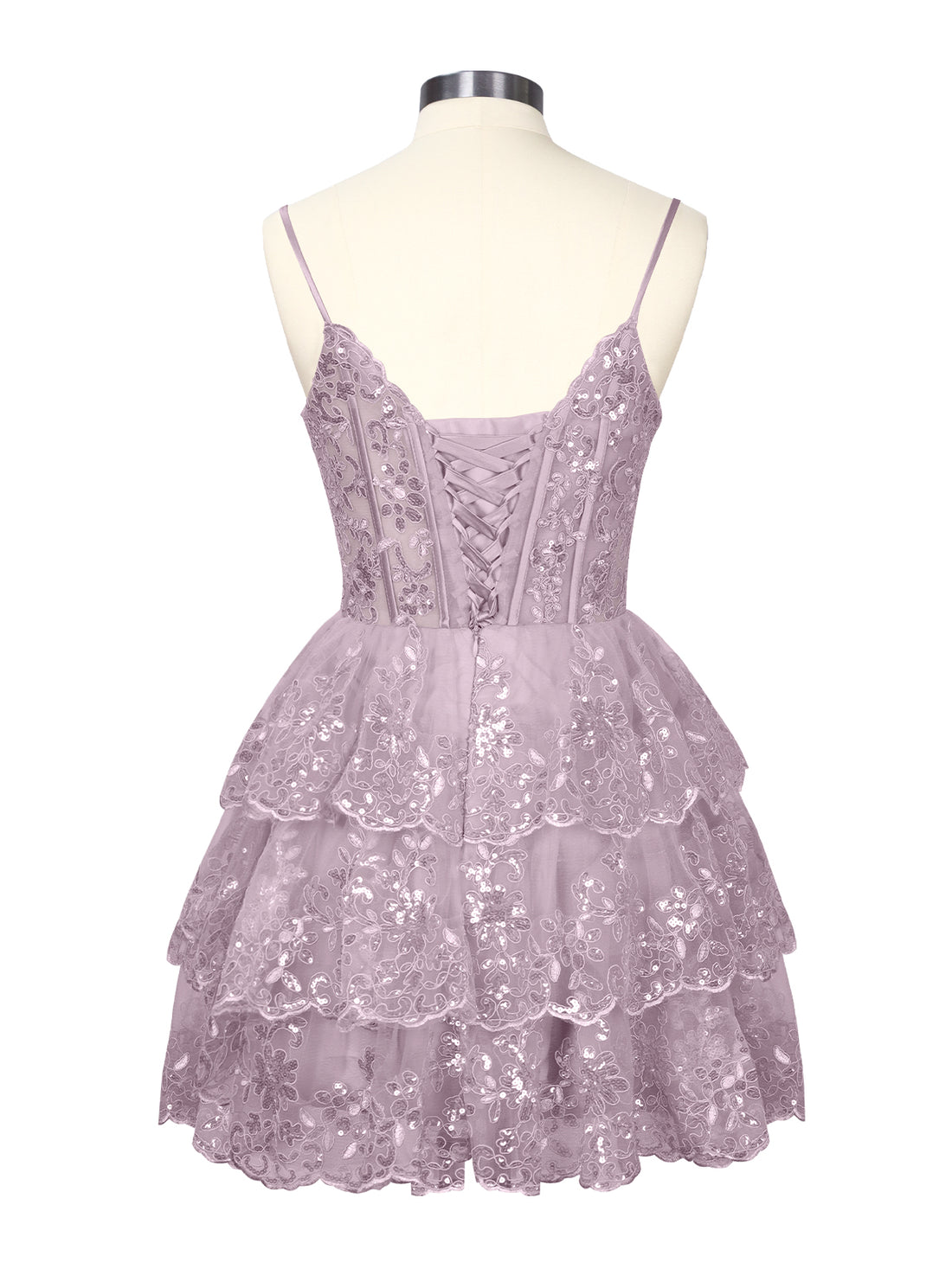 Sequin Appliques Mini Dress 