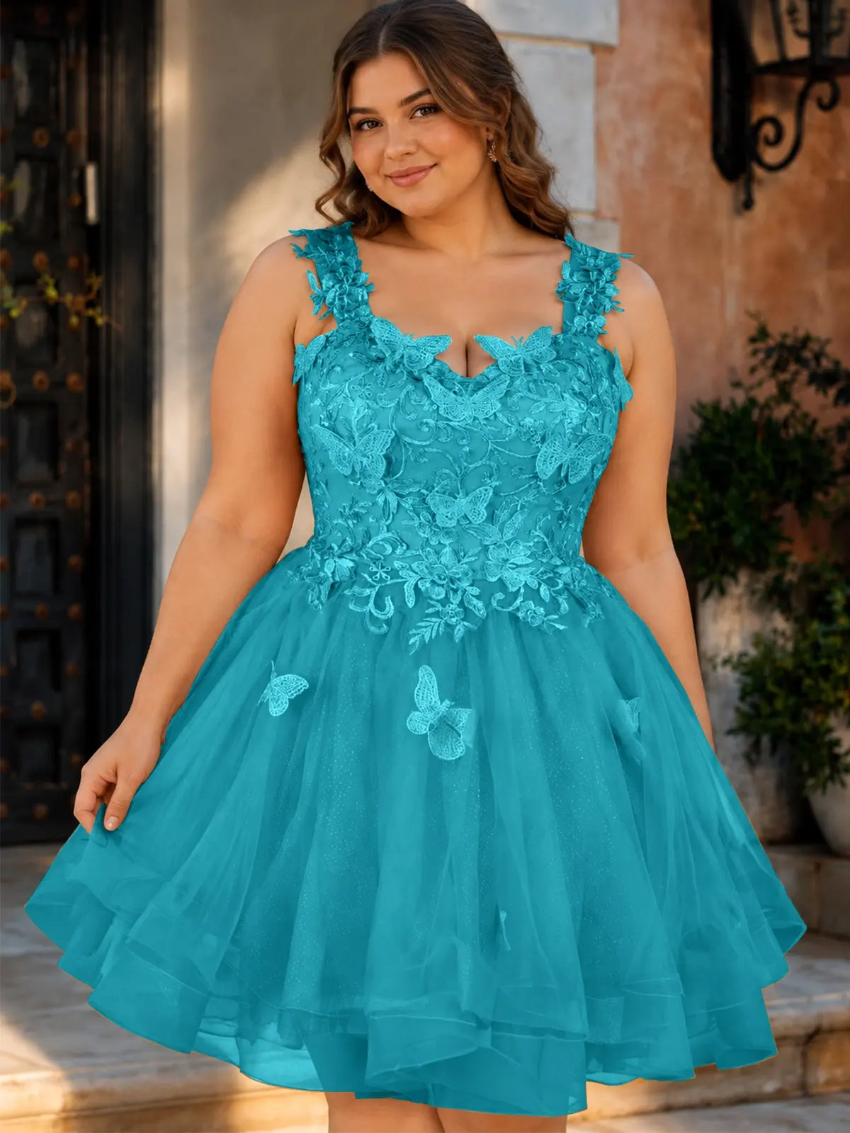 Tulle Sweetheart A-line Dress-Plus Size 