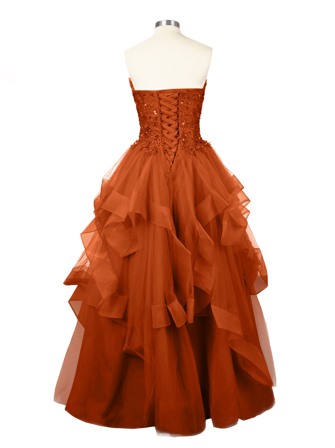 Tiered Strapless Prom Dress 