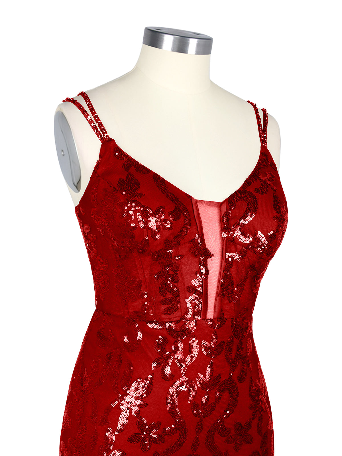Double Spaghetti Bodycon Mini Dress 