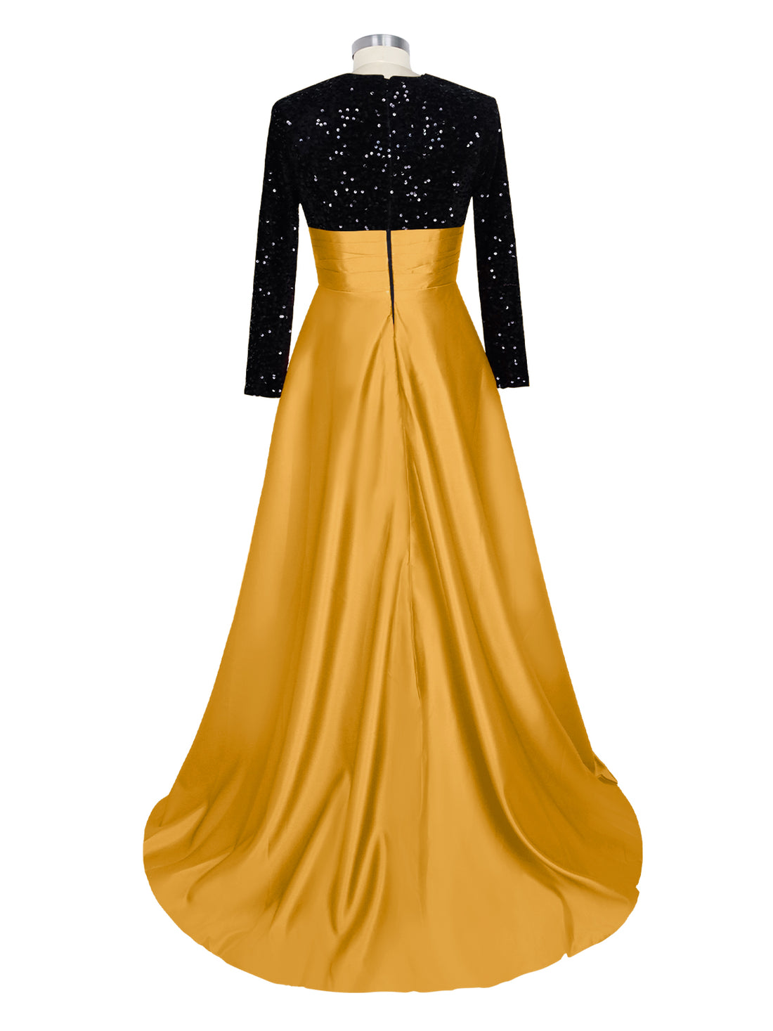 Sequin Jewel Neckline Prom Dress 