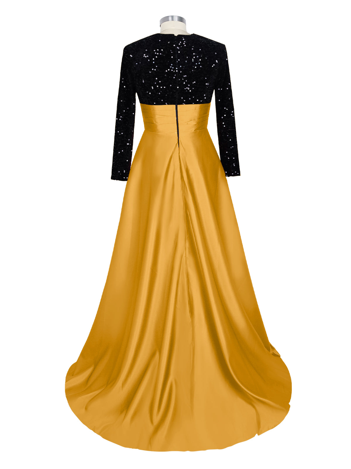 Sequin Jewel Neckline Prom Dress 