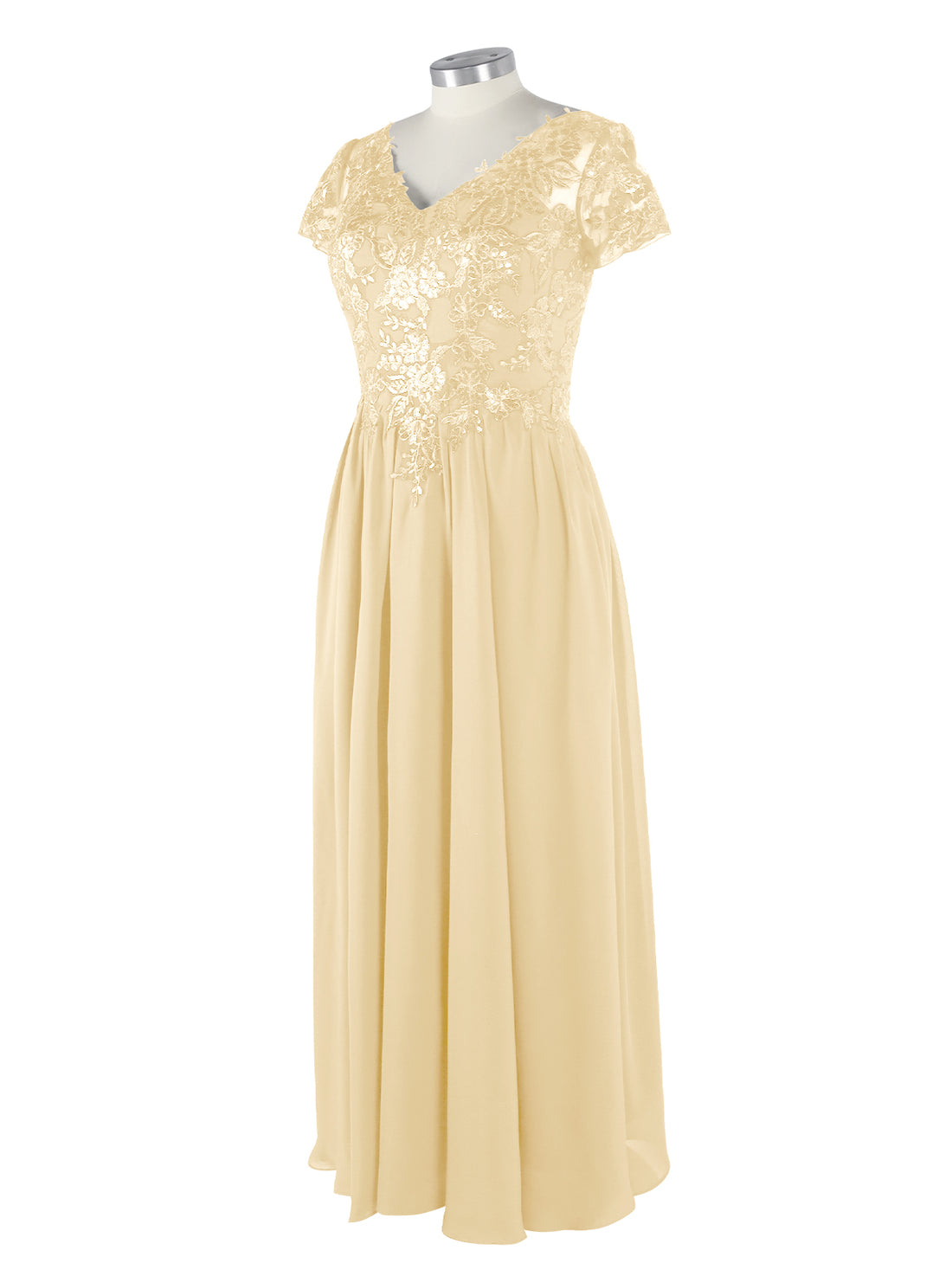 Short Sleeves Chiffon Dress 