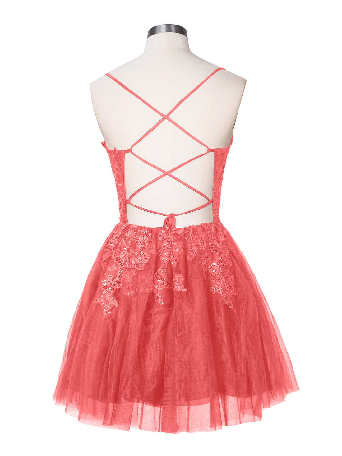 Applique Soft Tulle Mini Dress 