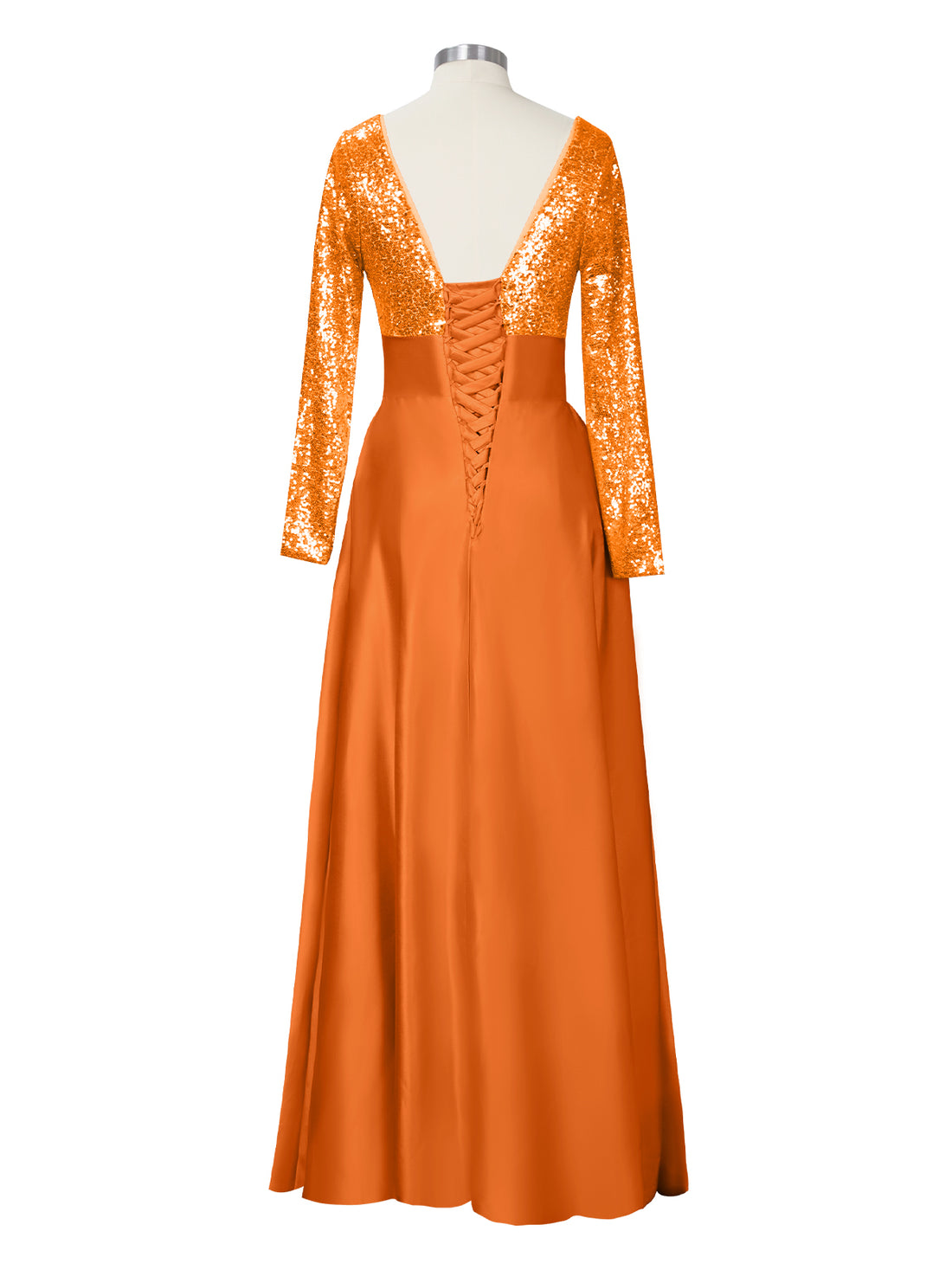 Long Sleeveless Sequin Prom Dress 