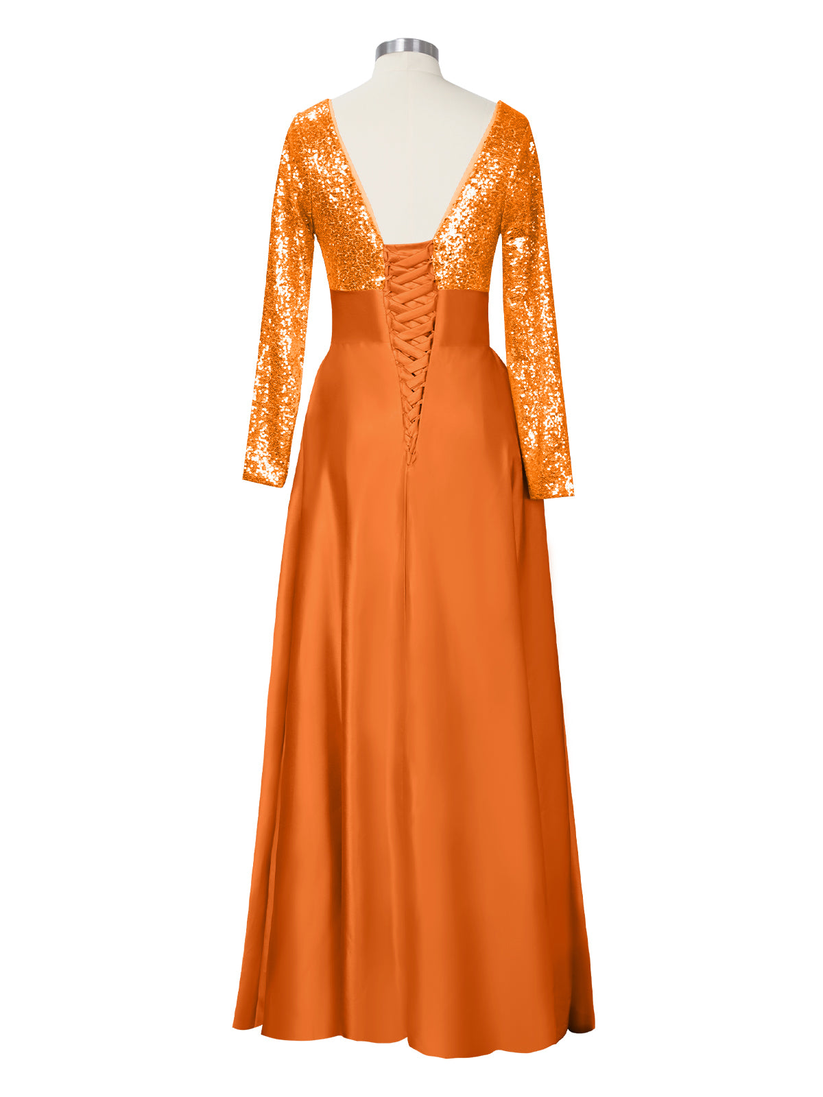 Long Sleeveless Sequin Prom Dress 