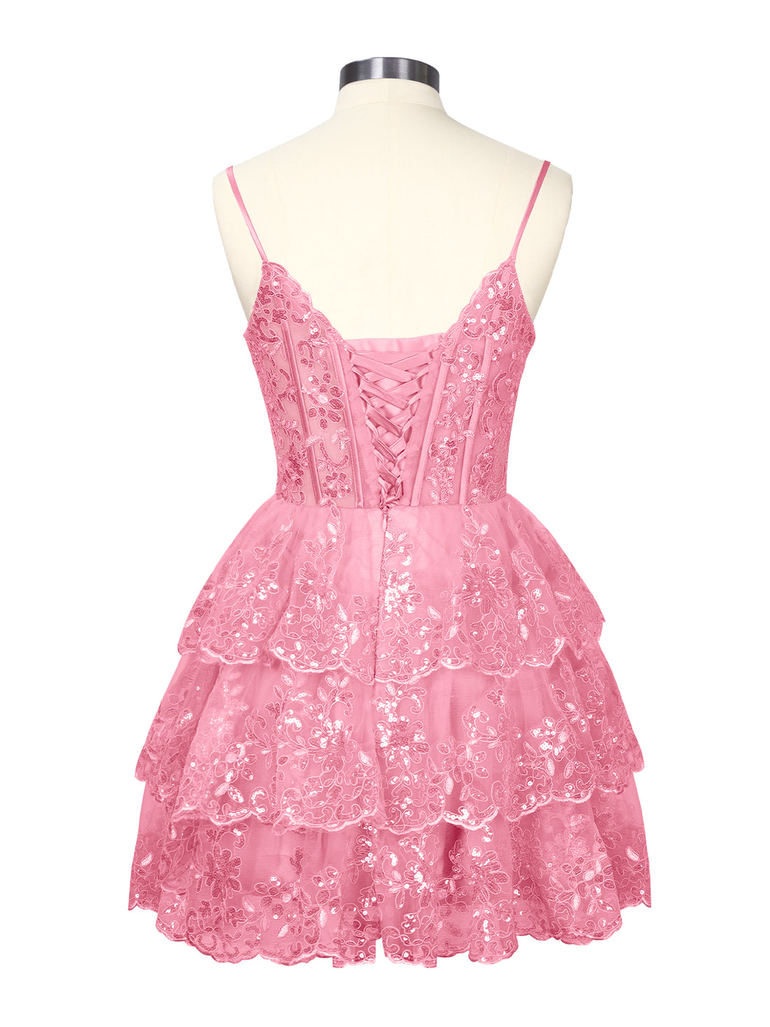 Sequin Appliques Mini Dress 