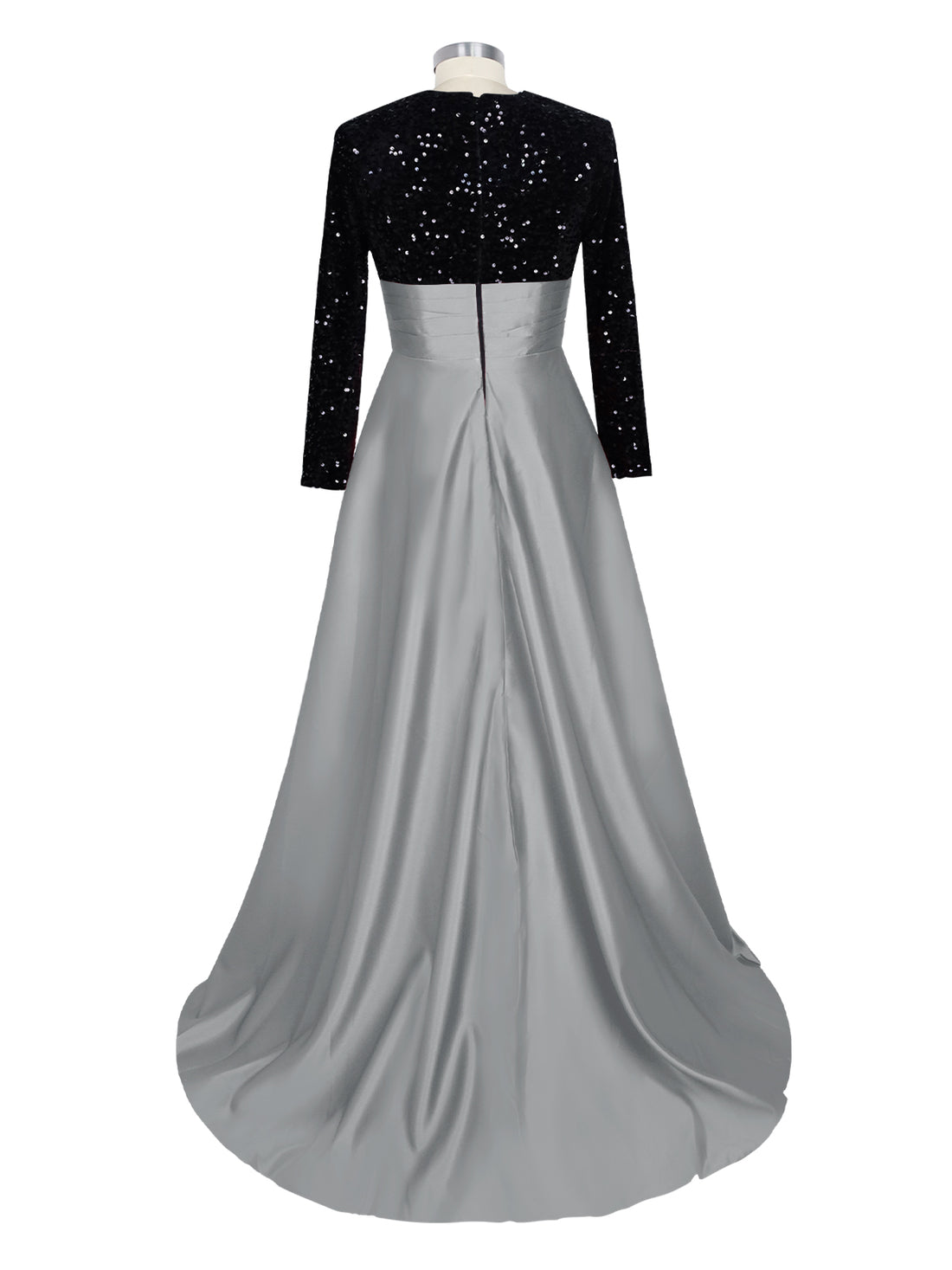 Sequin Jewel Neckline Prom Dress 