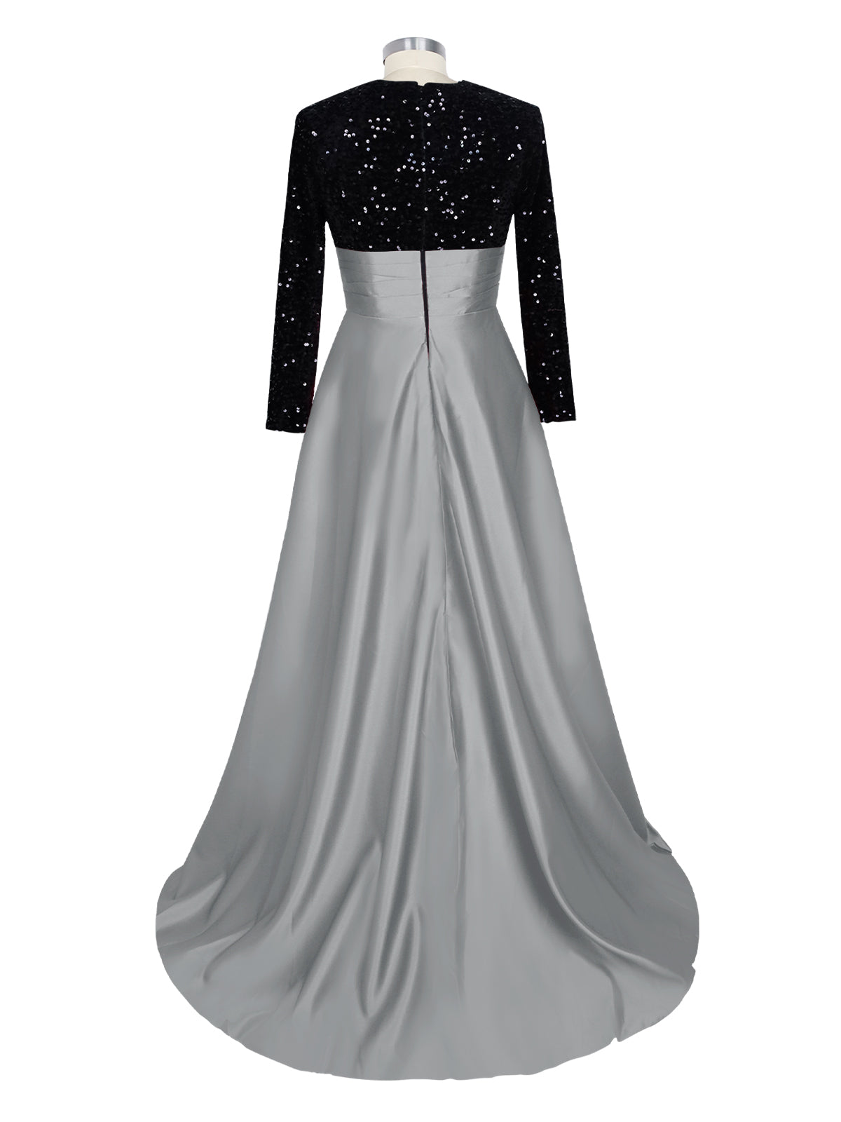 Sequin Jewel Neckline Prom Dress 