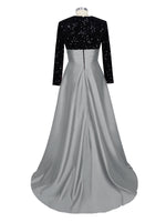 Sequin Jewel Neckline Prom Dress 