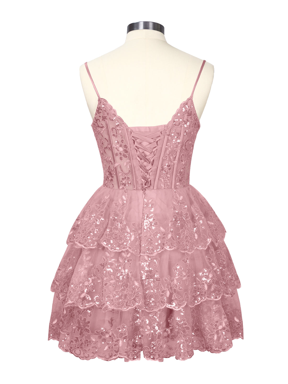 Sequin Appliques Mini Dress 