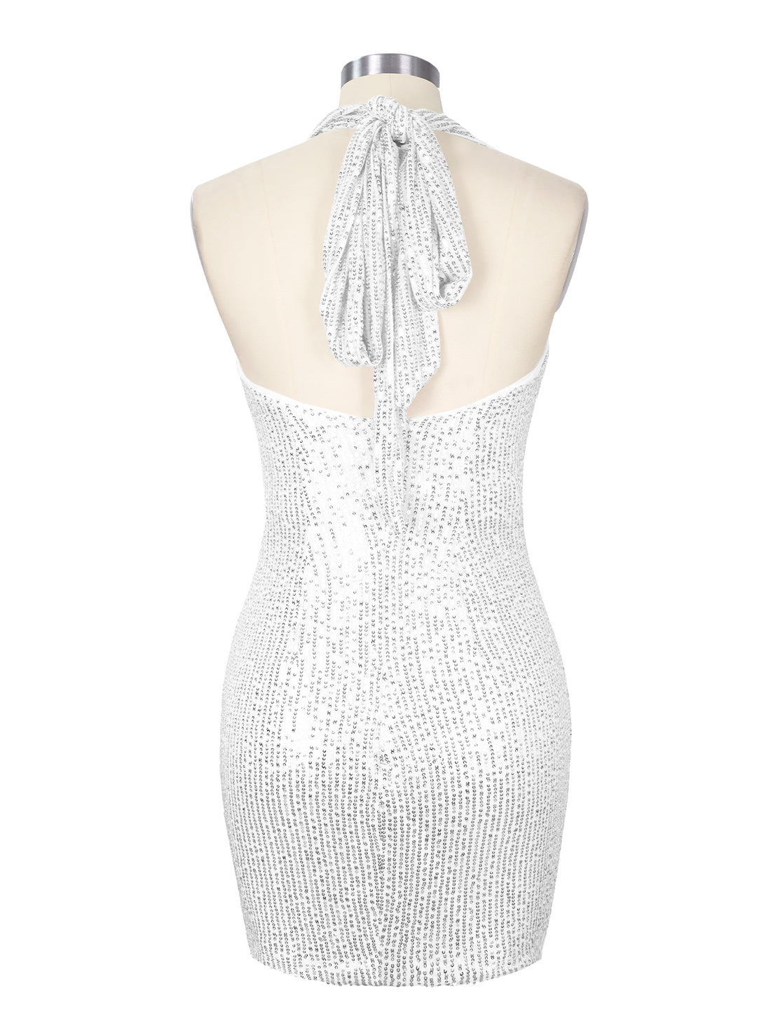 Halter Sequin Sheath Mini Dress 
