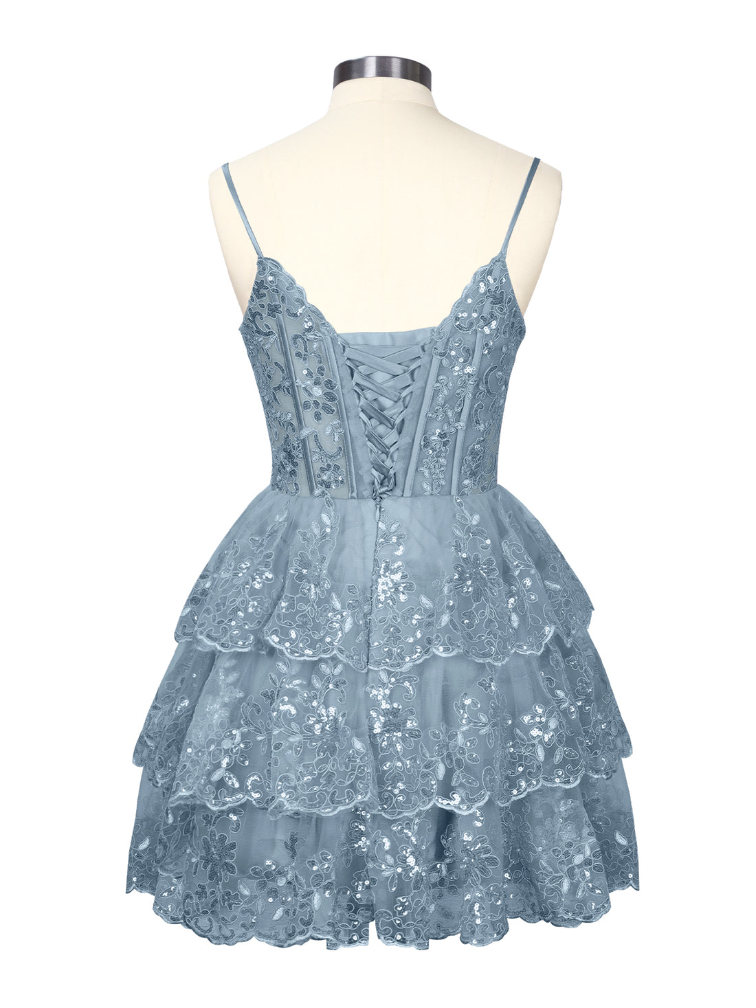 Sequin Appliques Mini Dress 