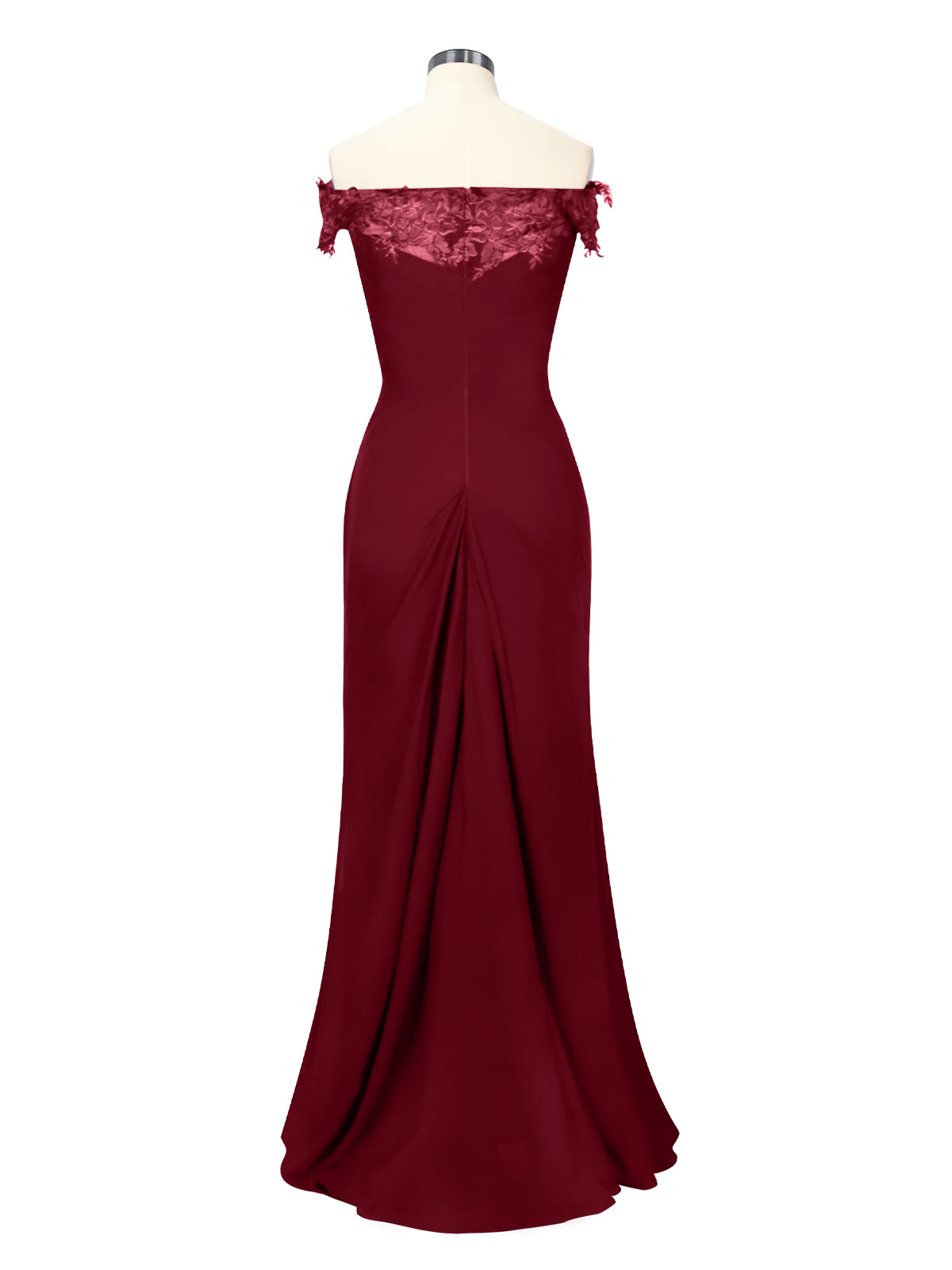 Off-Shoulder Chiffon Sheath Dress 