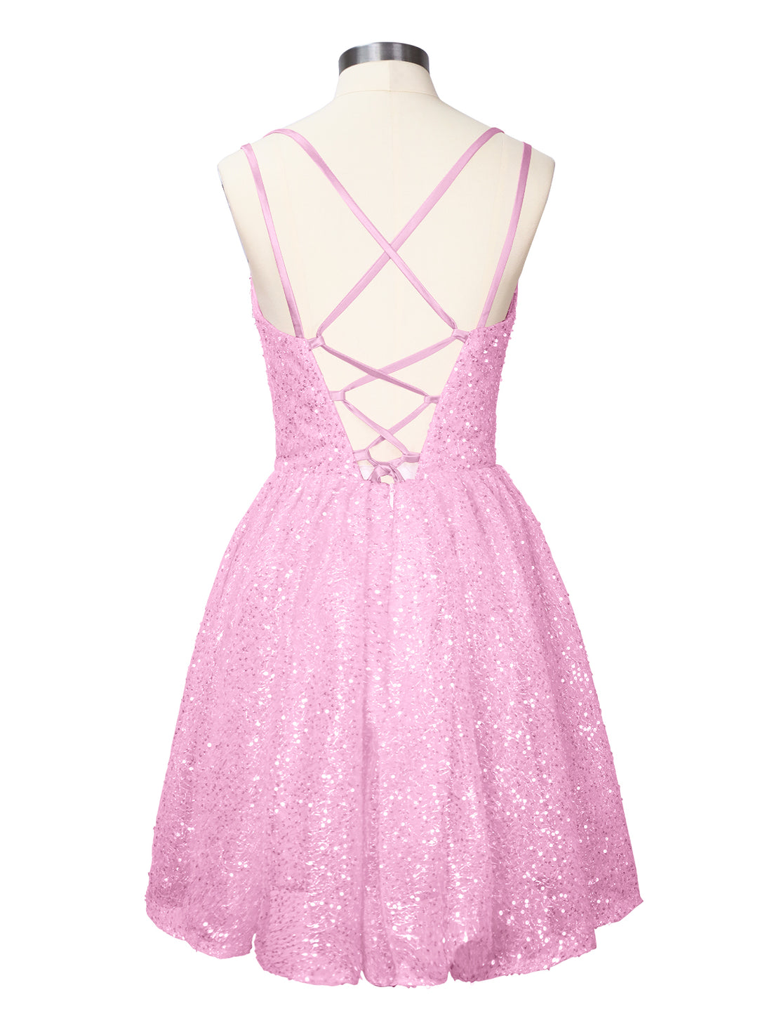 Sparkly Sequined A-line Mini Dress 