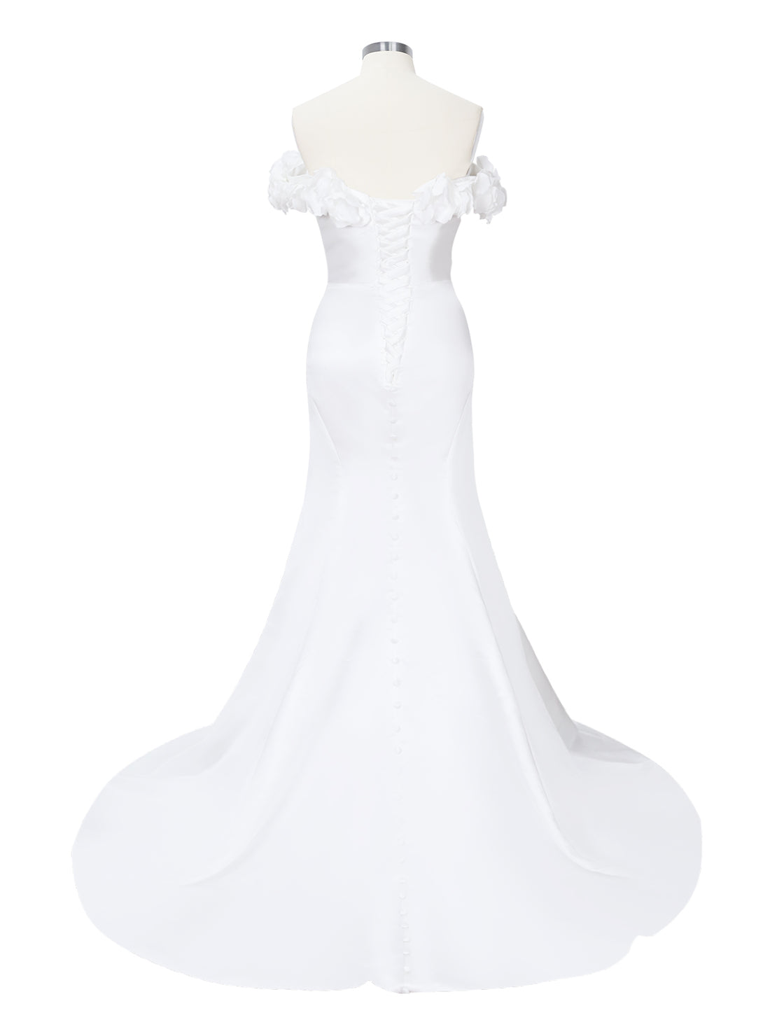3D Floral Sheath Wedding Dress 