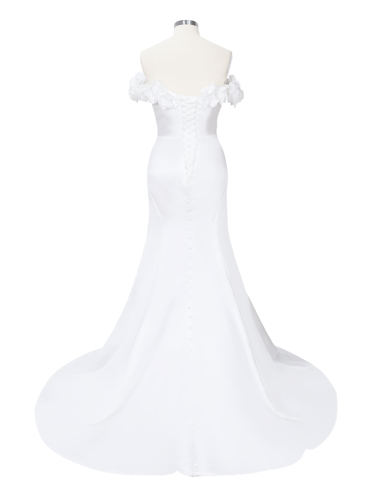 3D Floral Sheath Wedding Dress 