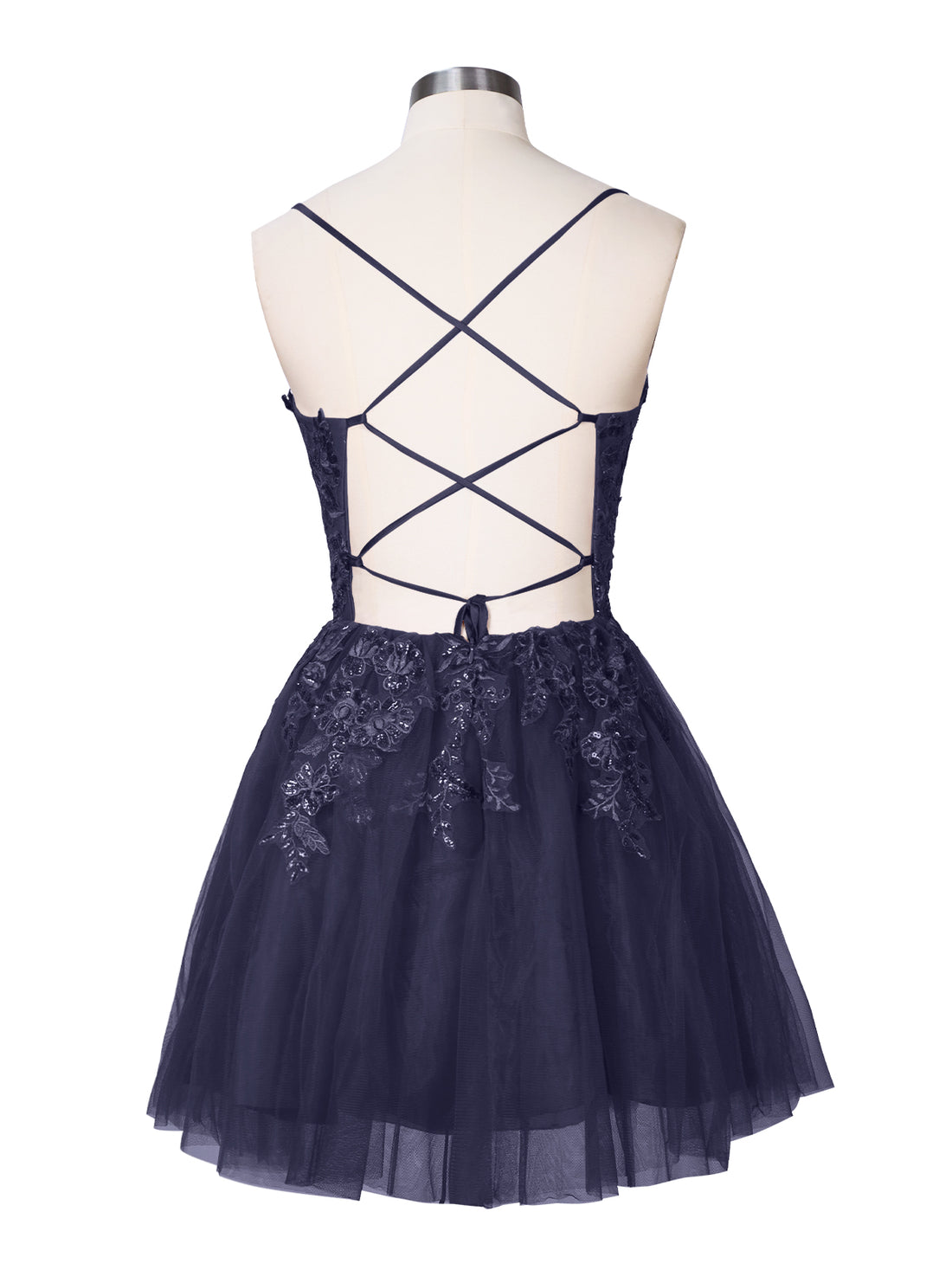 Applique Soft Tulle Mini Dress 