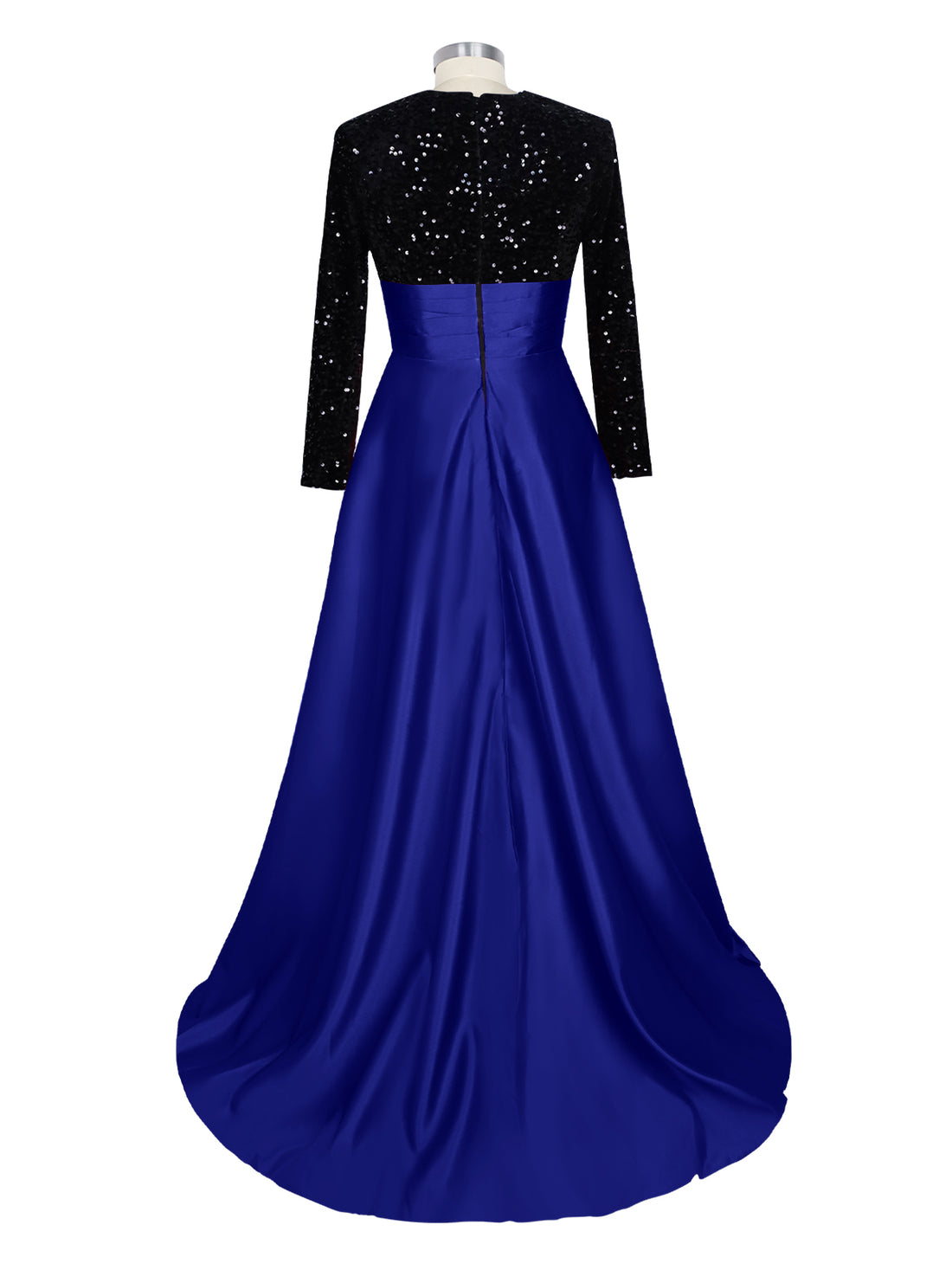 Sequin Jewel Neckline Prom Dress 