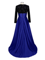 Sequin Jewel Neckline Prom Dress 