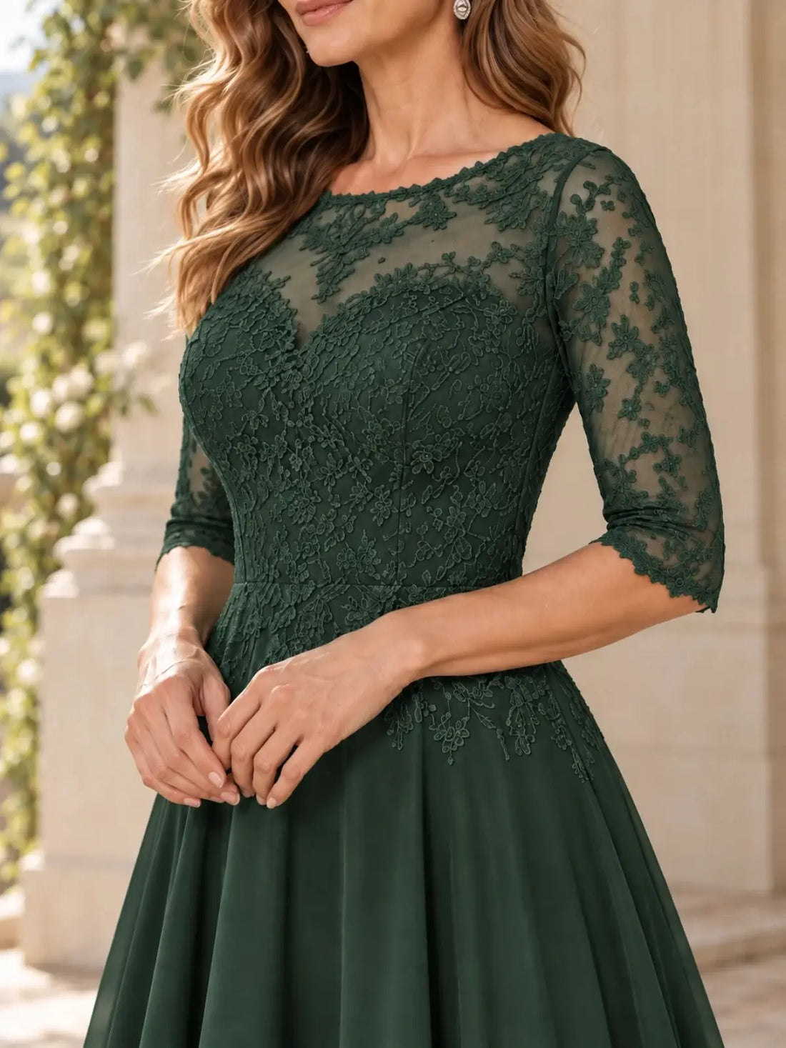 High-Low A-Line Mother of the Bride Dress