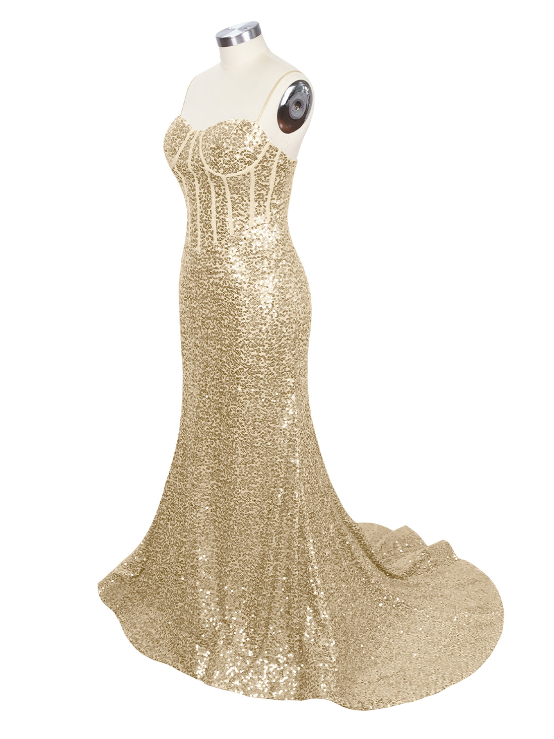 Spaghetti Sheath Prom Dress 