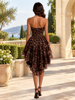 Leopard Print High-Low Dress 