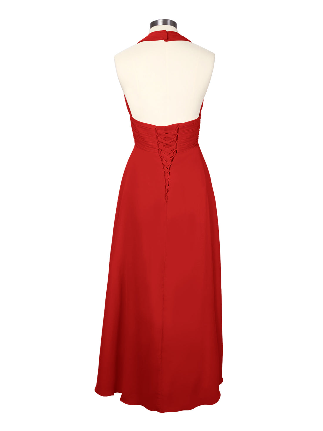 Ruched Halter Bridesmaid Dress 