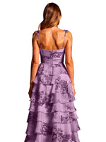 Floral Pattern High-low Dress 