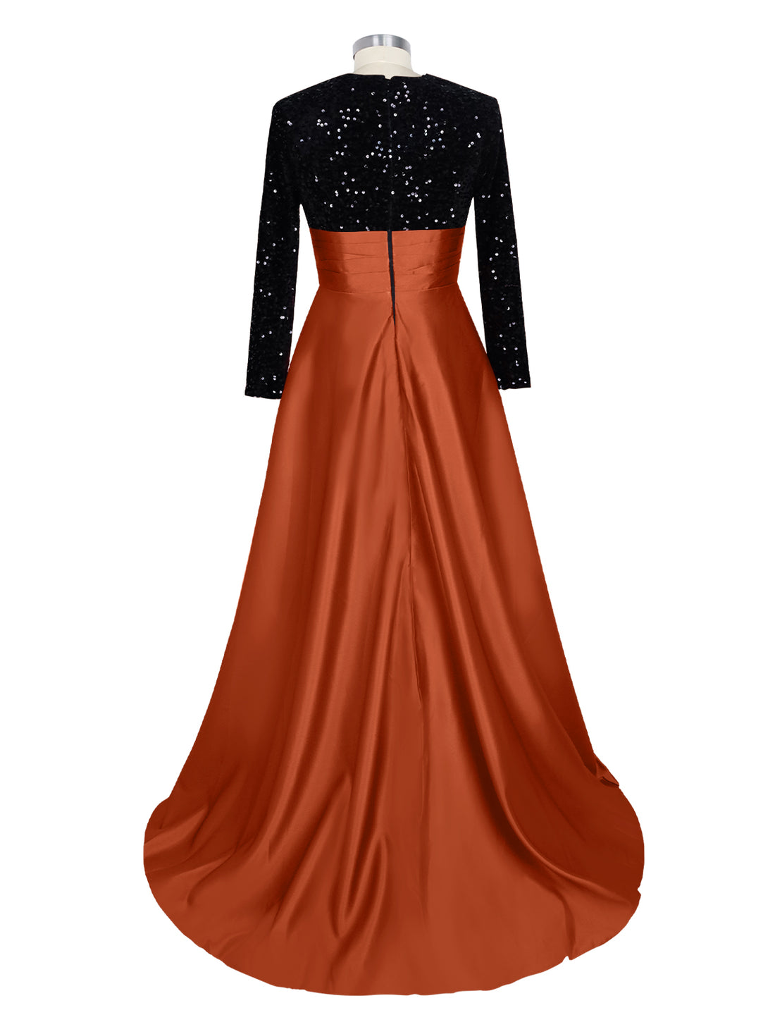 Sequin Jewel Neckline Prom Dress 