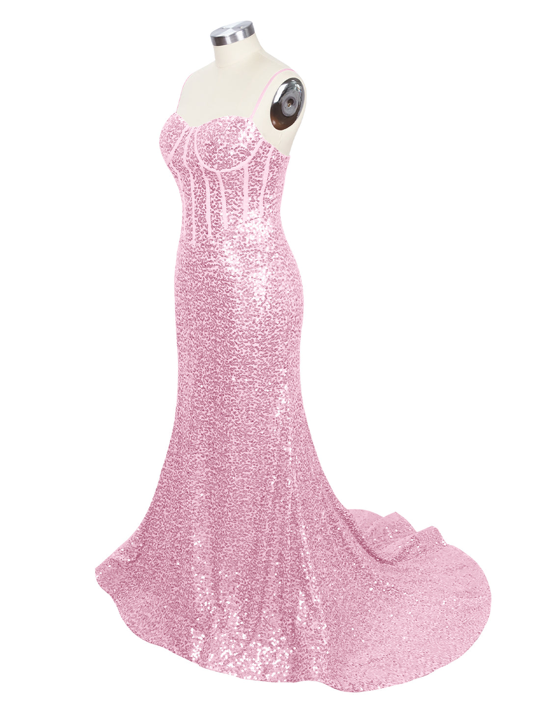 Spaghetti Sheath Prom Dress 