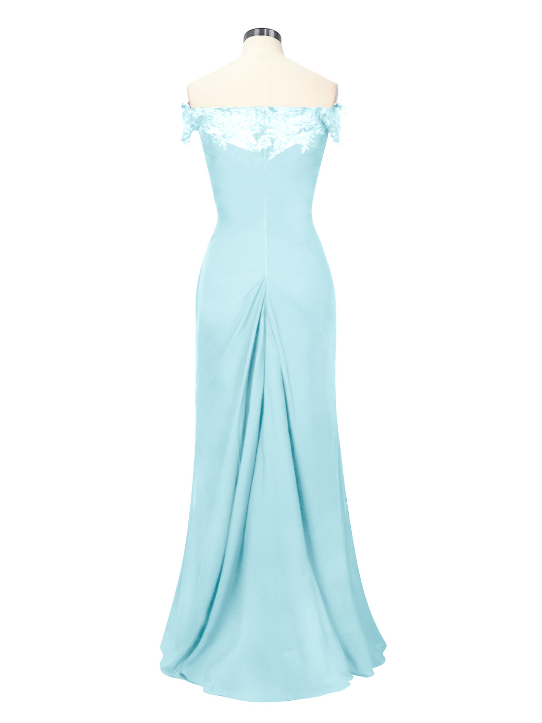 Off-Shoulder Chiffon Sheath Dress 