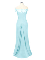 Off-Shoulder Chiffon Sheath Dress 