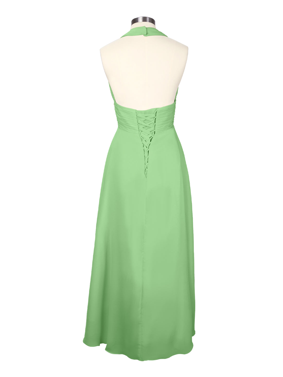 Ruched Halter Bridesmaid Dress 