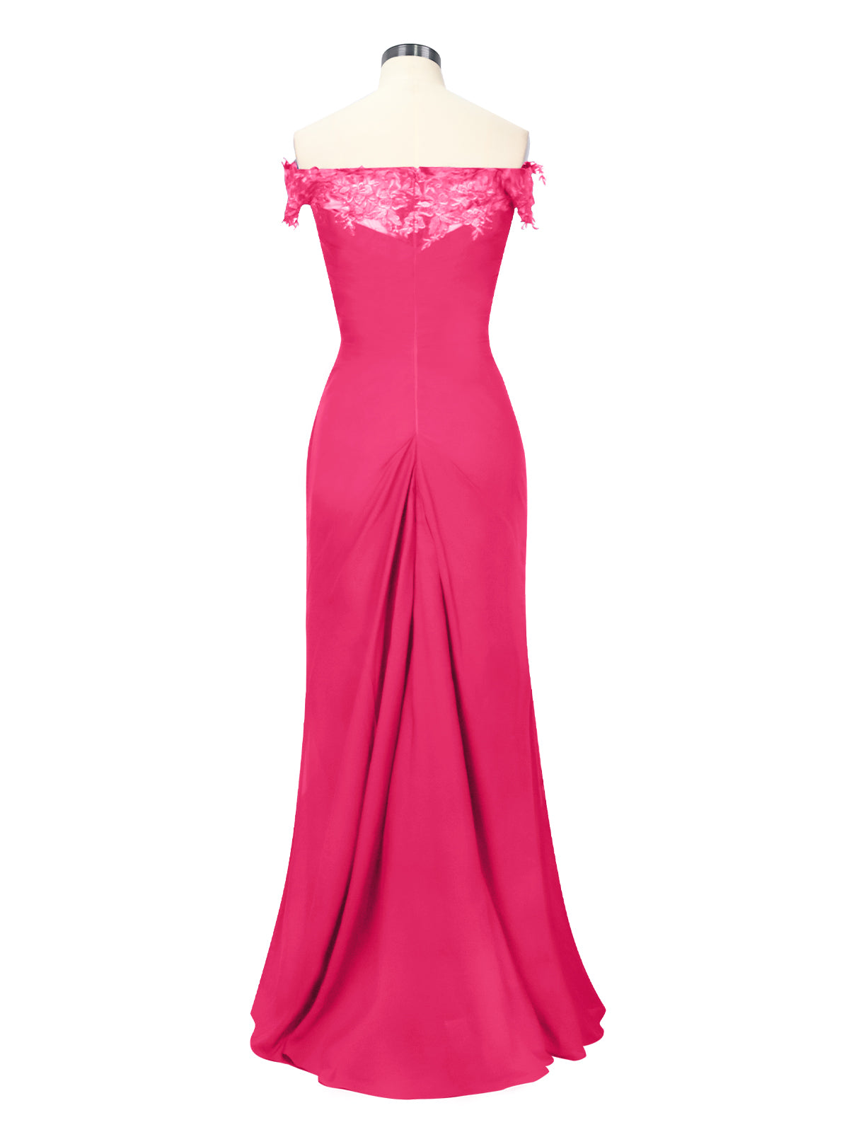 Off-Shoulder Chiffon Sheath Dress 