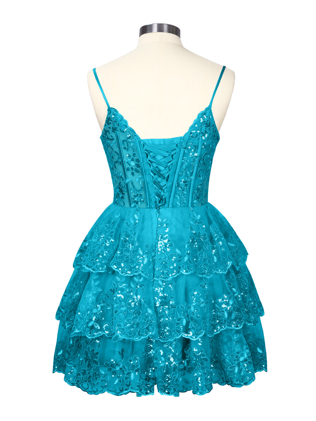 Sequin Appliques Mini Dress 