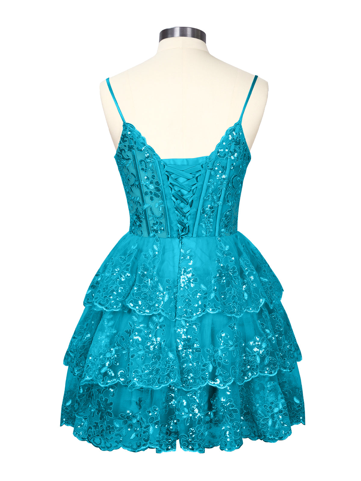 Sequin Appliques Mini Dress 