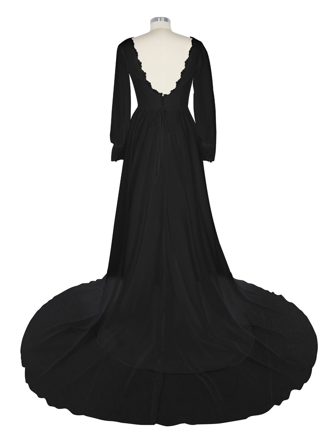 Lace V-Neck Slit Wedding Dress 