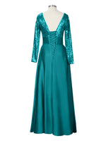 Long Sleeveless Sequin Prom Dress 