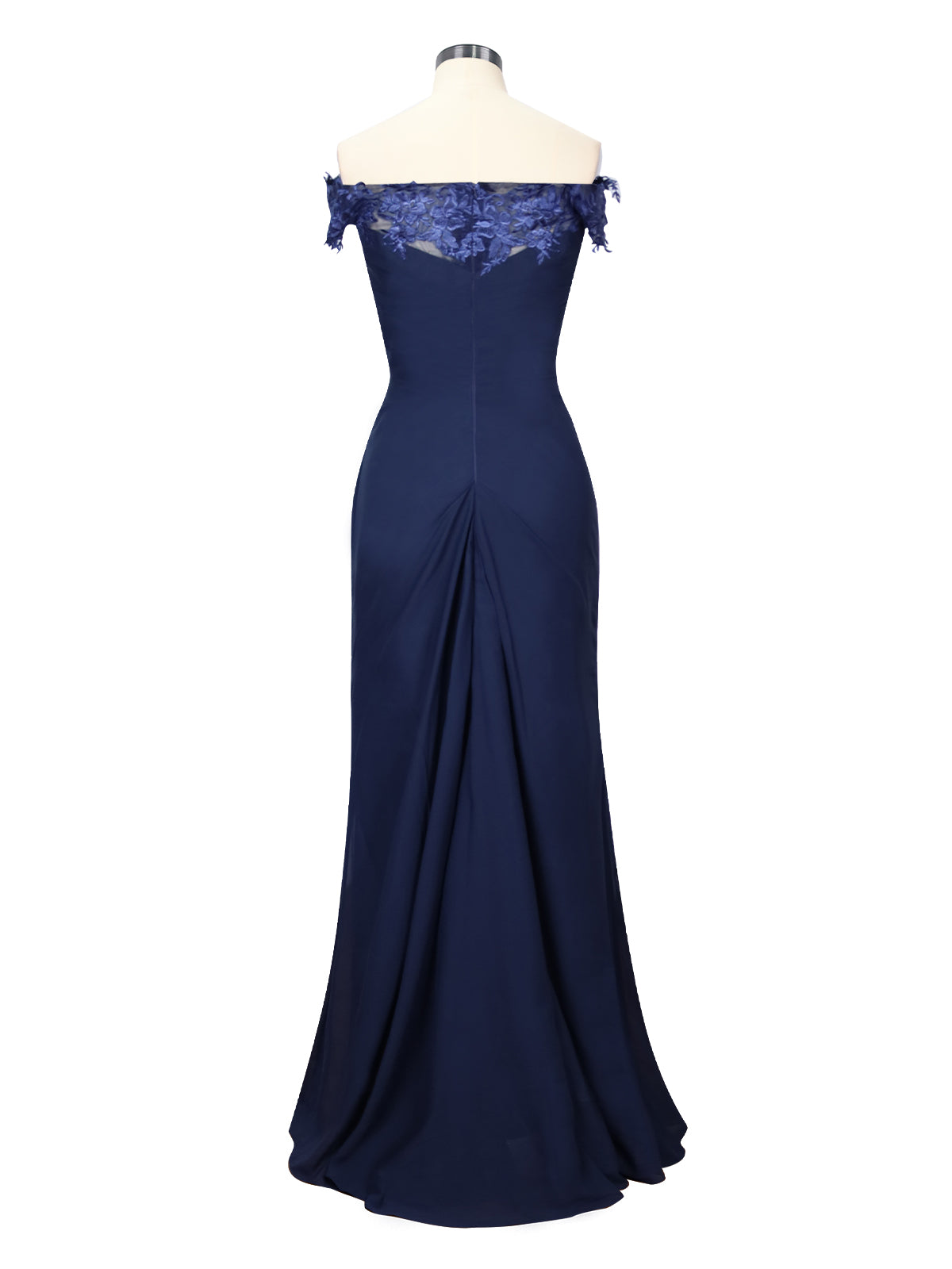 Off-Shoulder Chiffon Sheath Dress 