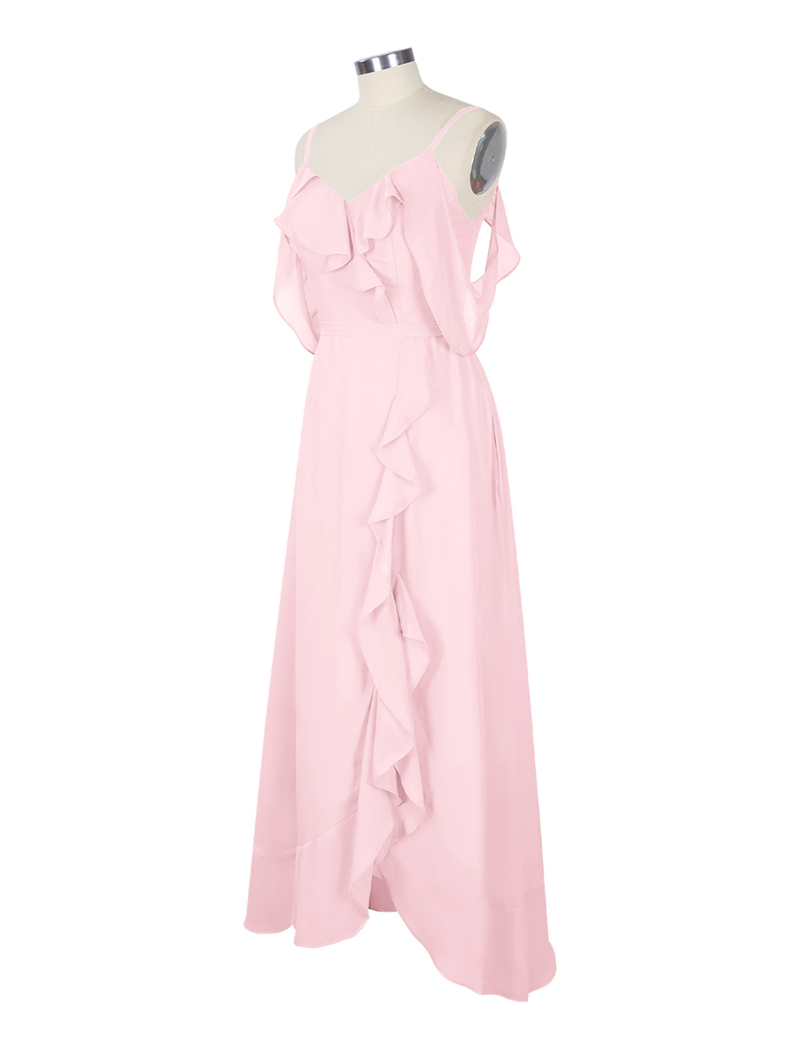 Flowy Spaghetti Bridesmaid Dress 