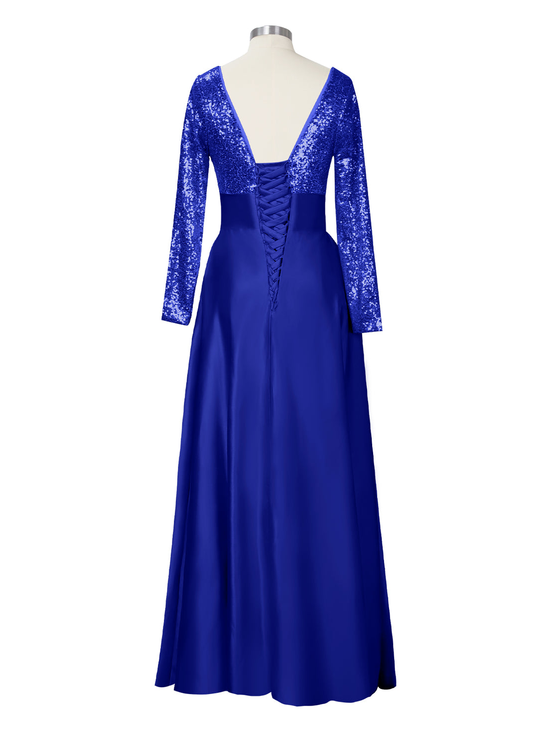 Long Sleeveless Sequin Prom Dress 