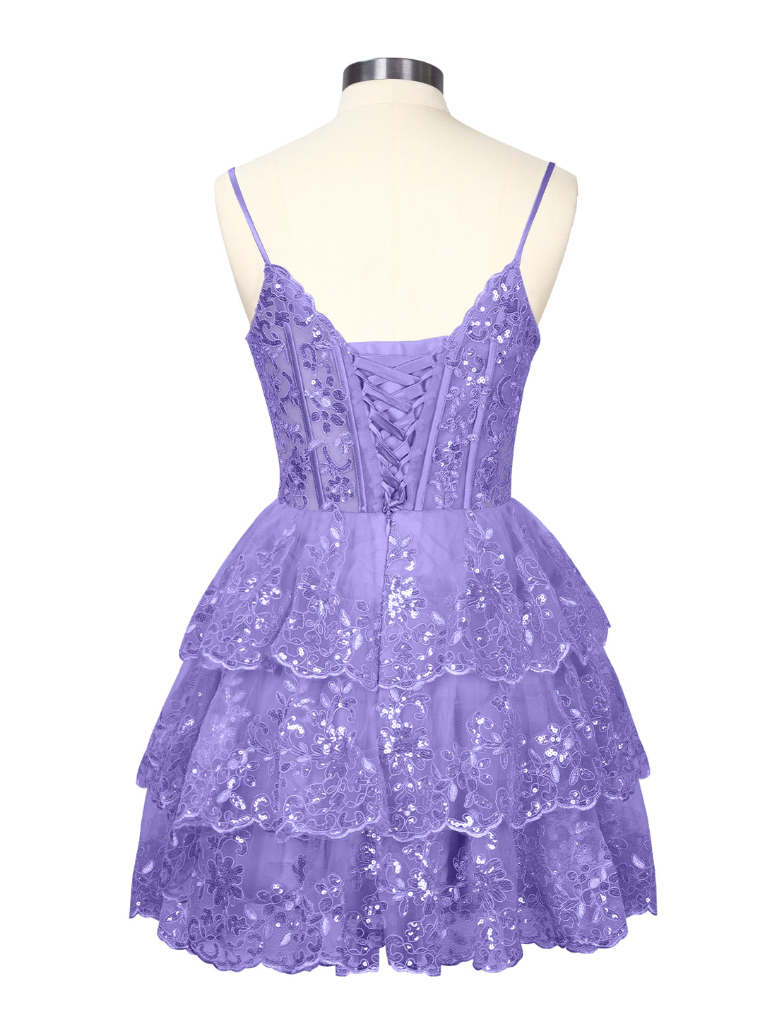 Sequin Appliques Mini Dress 