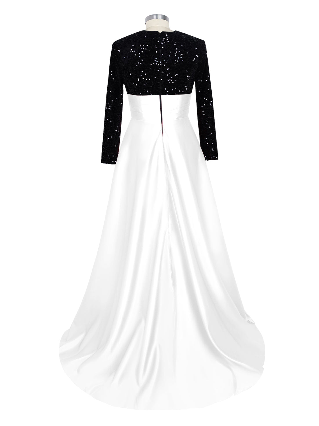 Sequin Jewel Neckline Prom Dress 