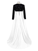Sequin Jewel Neckline Prom Dress 