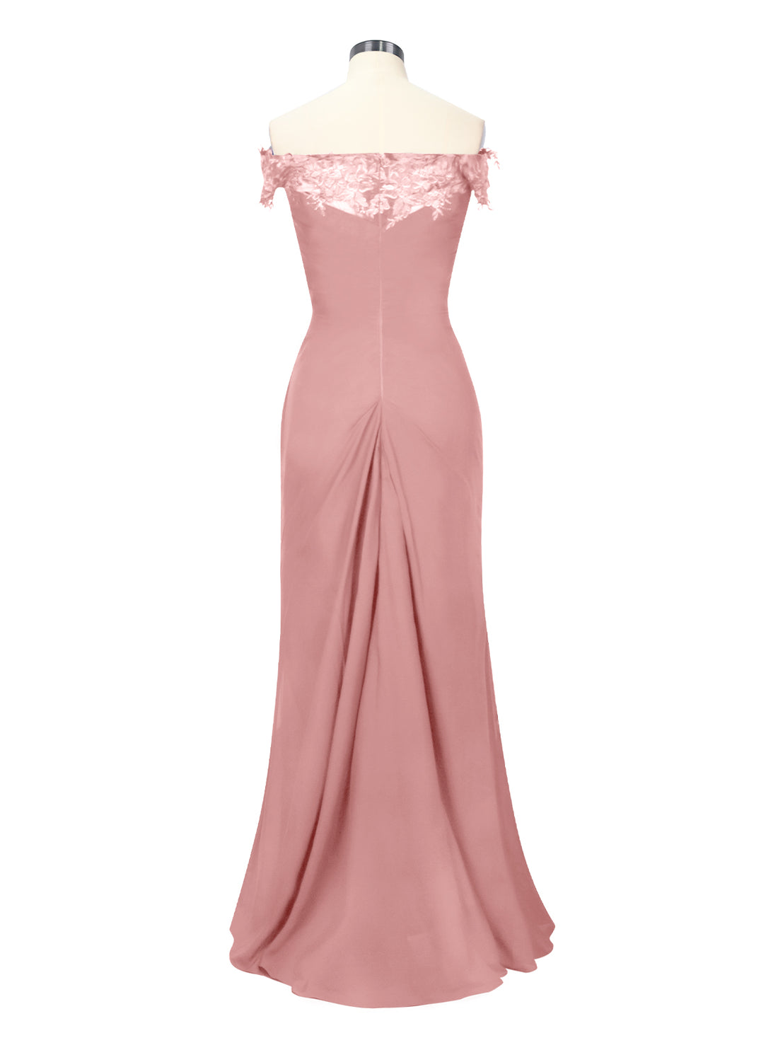 Off-Shoulder Chiffon Sheath Dress 