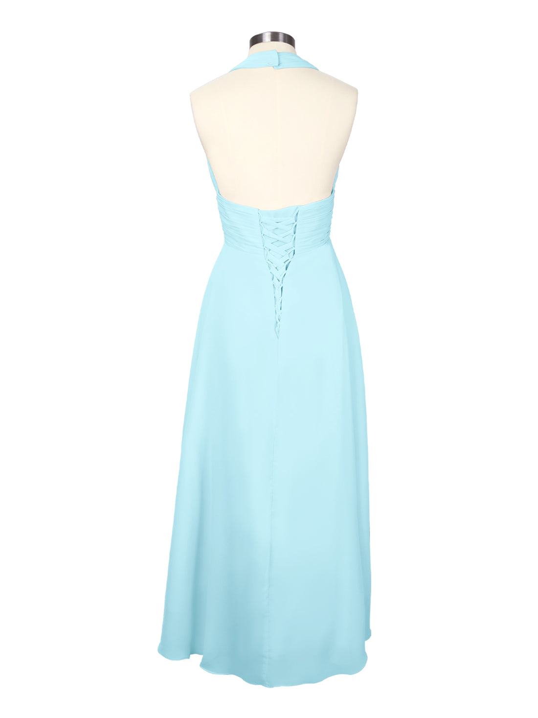 Ruched Halter Bridesmaid Dress 