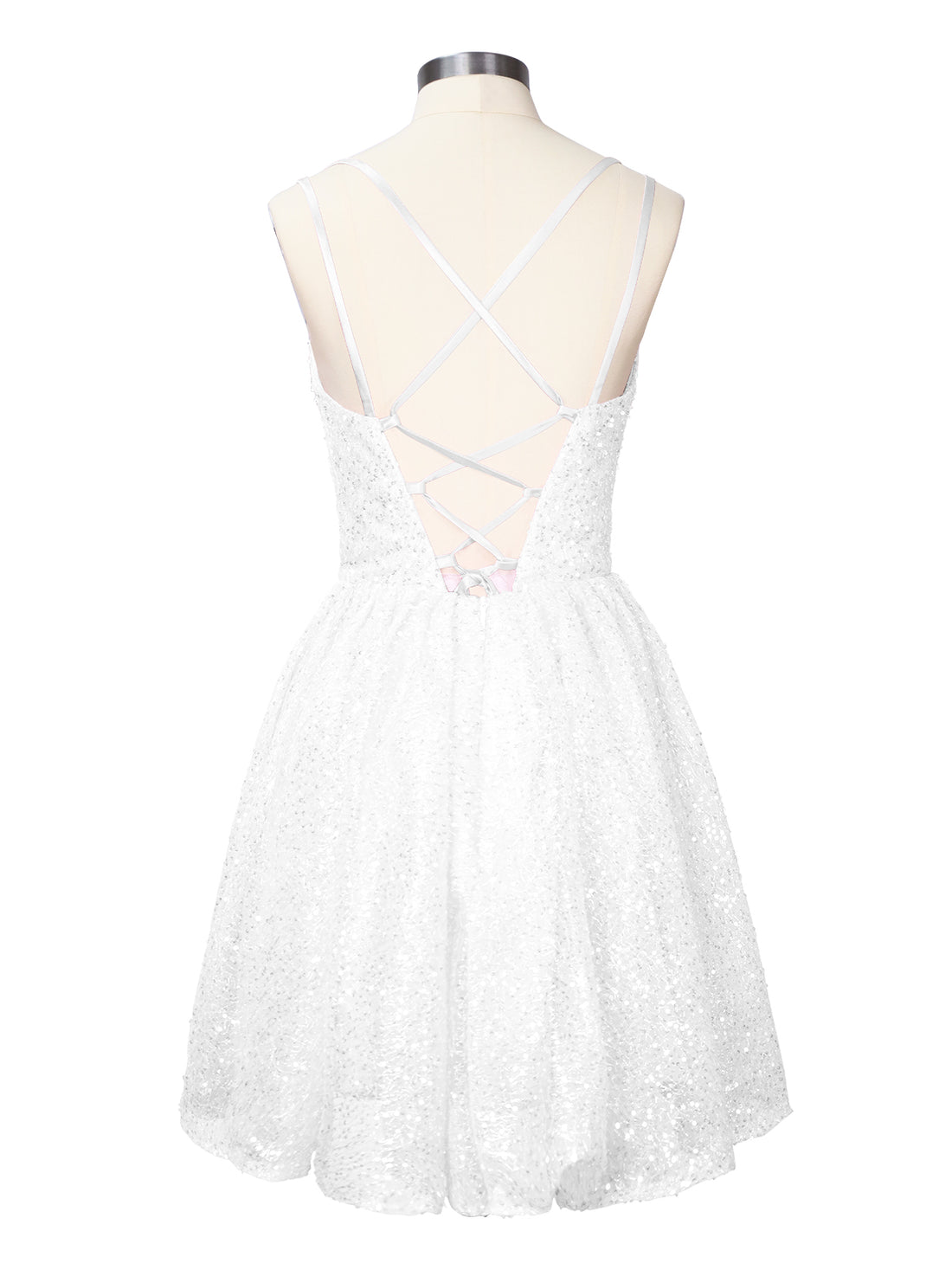 Sparkly Sequined A-line Mini Dress 
