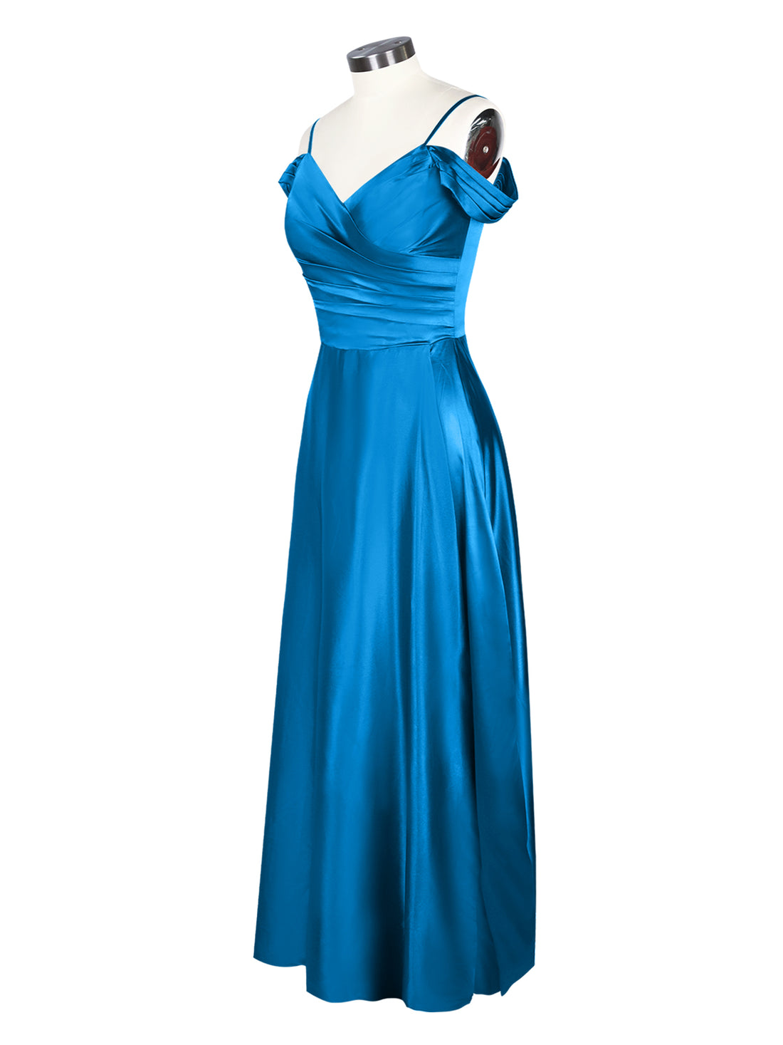 Silk-Like Pleated Prom Dress 